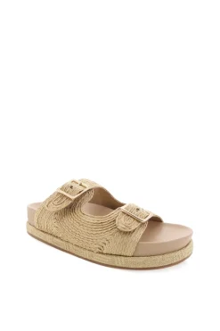 Juliet Sandals - Platform Slide in Natural Raffia><noscript><img width=