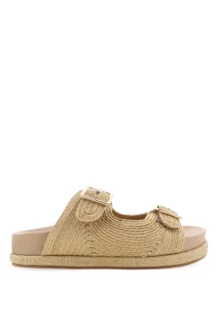 Juliet Sandals - Platform Slide in Natural Raffia><noscript><img width=