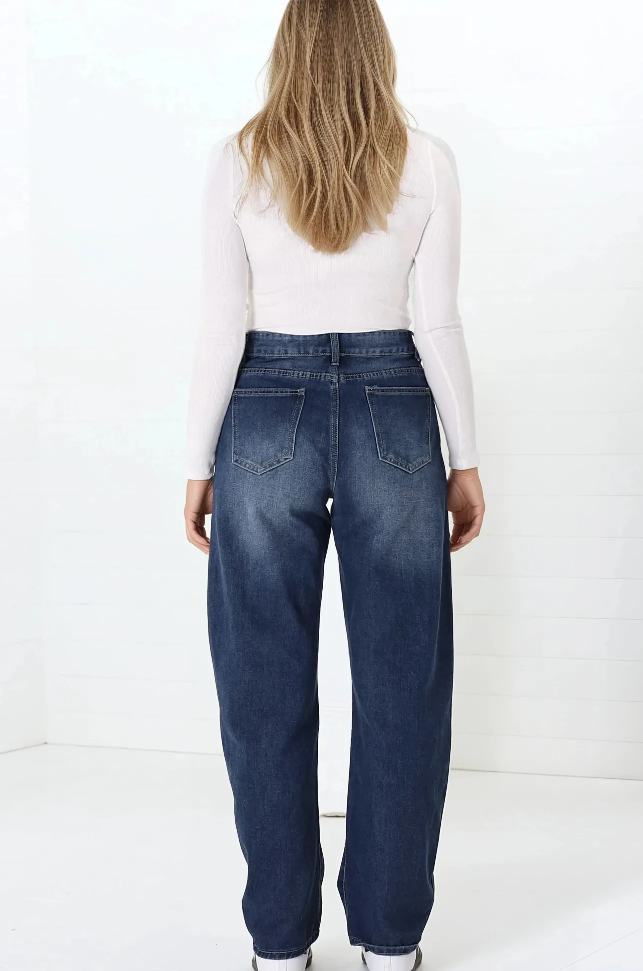 Luca Jeans - Whiskers Relaxed Barrel Jean in Dark Denim>Salty Crush Sale