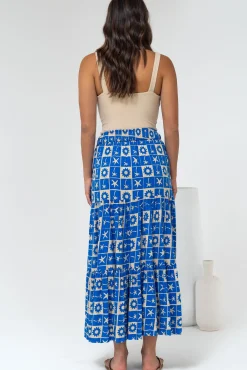 Maggie Maxi Skirt - Elasticated High Waist Skirt in Talia Print><noscript><img width=