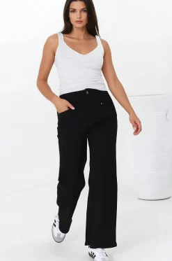 Medusa Jeans - High Waisted Wide Leg Jeans in Black><noscript><img width=
