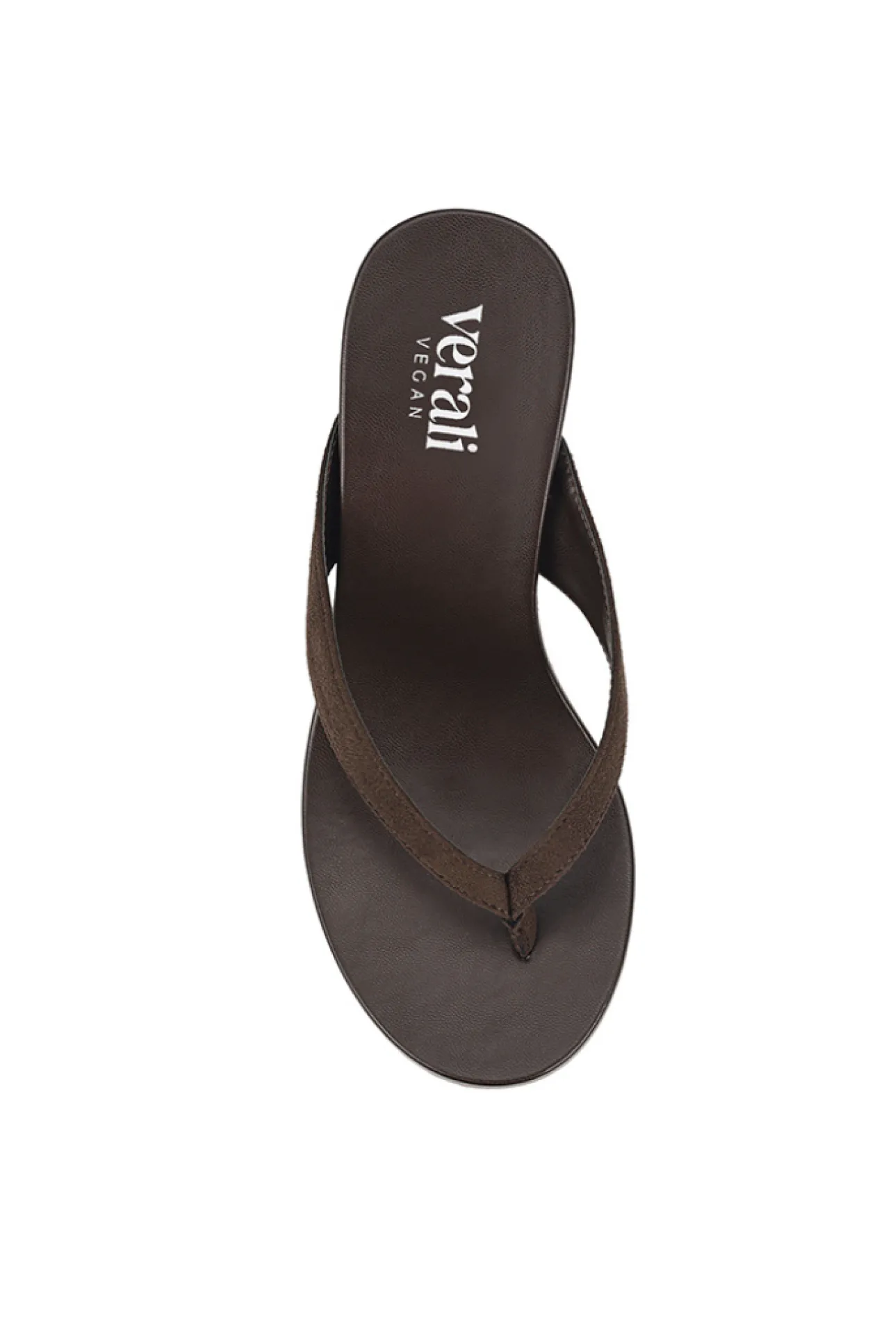 Polly Thong Wedges - Chocolate Brown Micro>Verali