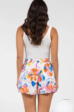Remira Shorts - High Waisted Short with Elasticated Waistband in Isadora Print><noscript><img width=