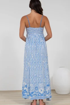 Rosa Maxi Dress - Sun Dress with Shirred Back in Ailsa Print><noscript><img width=