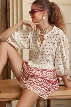 Ruby Shorts - High Elasticated Waist Shorts in Fay Print>Salty Crush Online