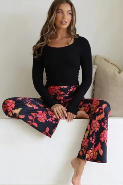 Scarlett Pants - High Waisted Flare Pants In Valerie Print><noscript><img width=
