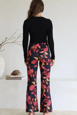 Scarlett Pants - High Waisted Flare Pants In Valerie Print><noscript><img width=