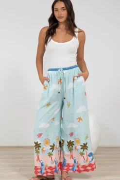 Tarin Pants - High Waisted Wide Leg Pants in Staria Print><noscript><img width=