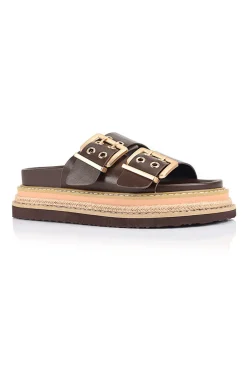Thatcher Platform Slides - Chocolate Brown>Verali Online