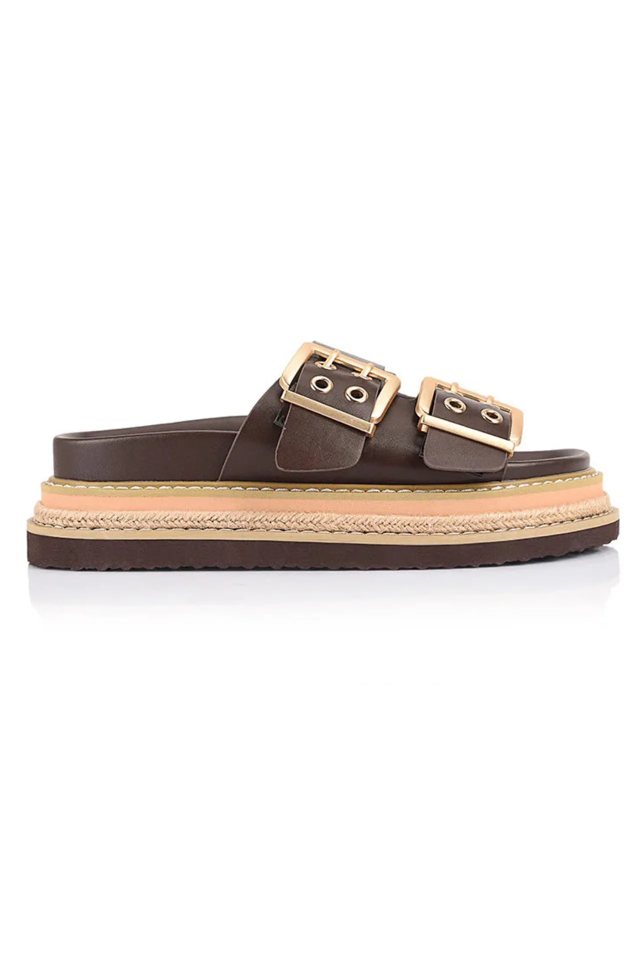 Thatcher Platform Slides - Chocolate Brown>Verali Online