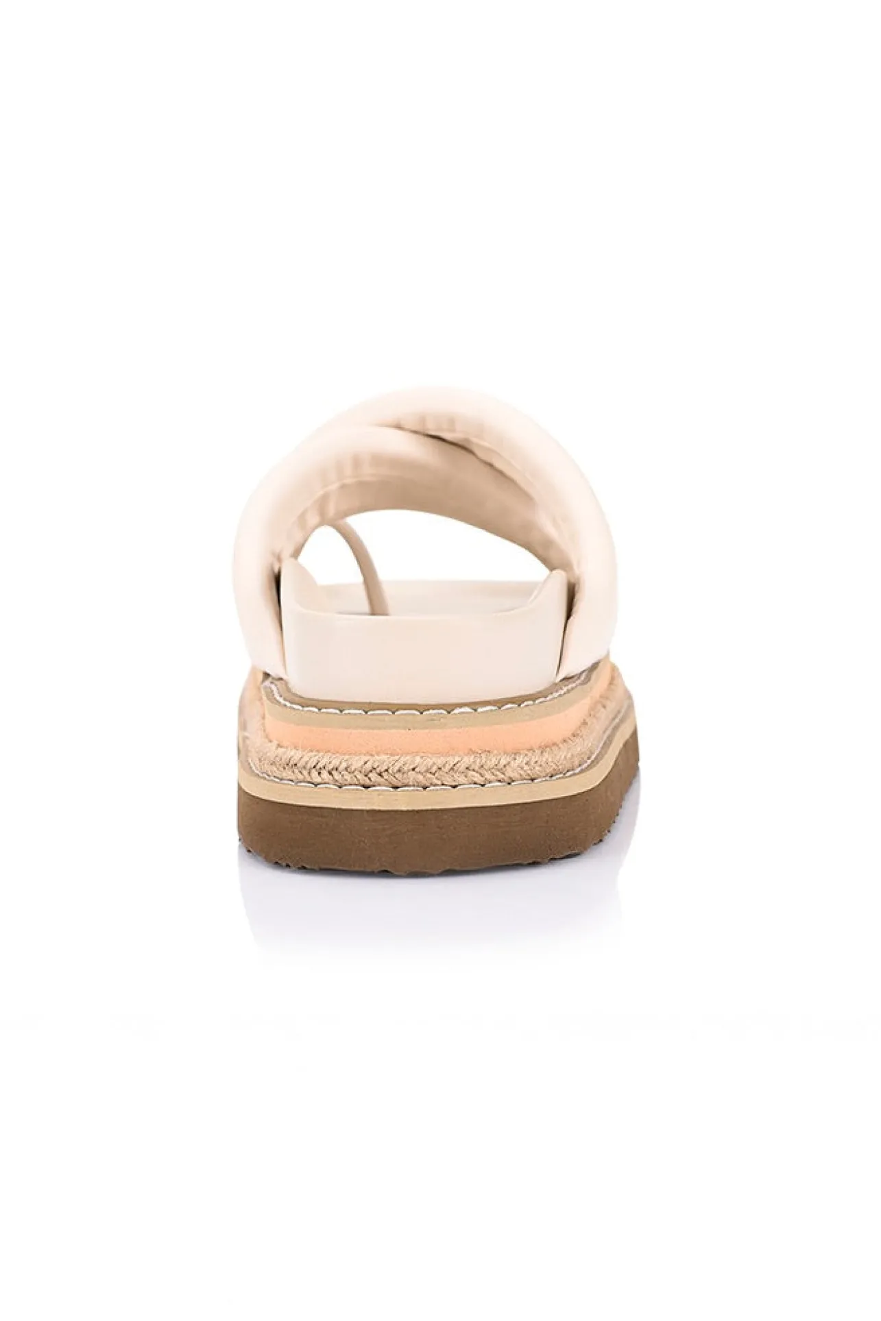 Thelma Flatform Slides - Bone White>Verali Discount