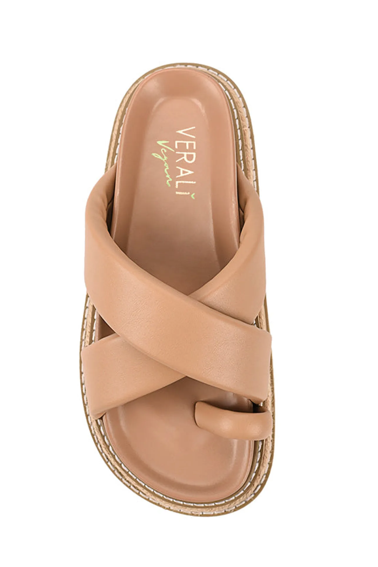 Thelma Flatform Slides - Dark Camel Tan>Verali Hot