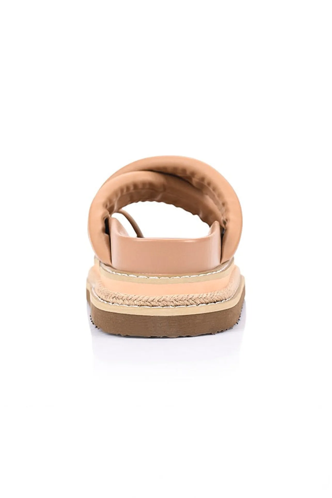 Thelma Flatform Slides - Dark Camel Tan>Verali Hot