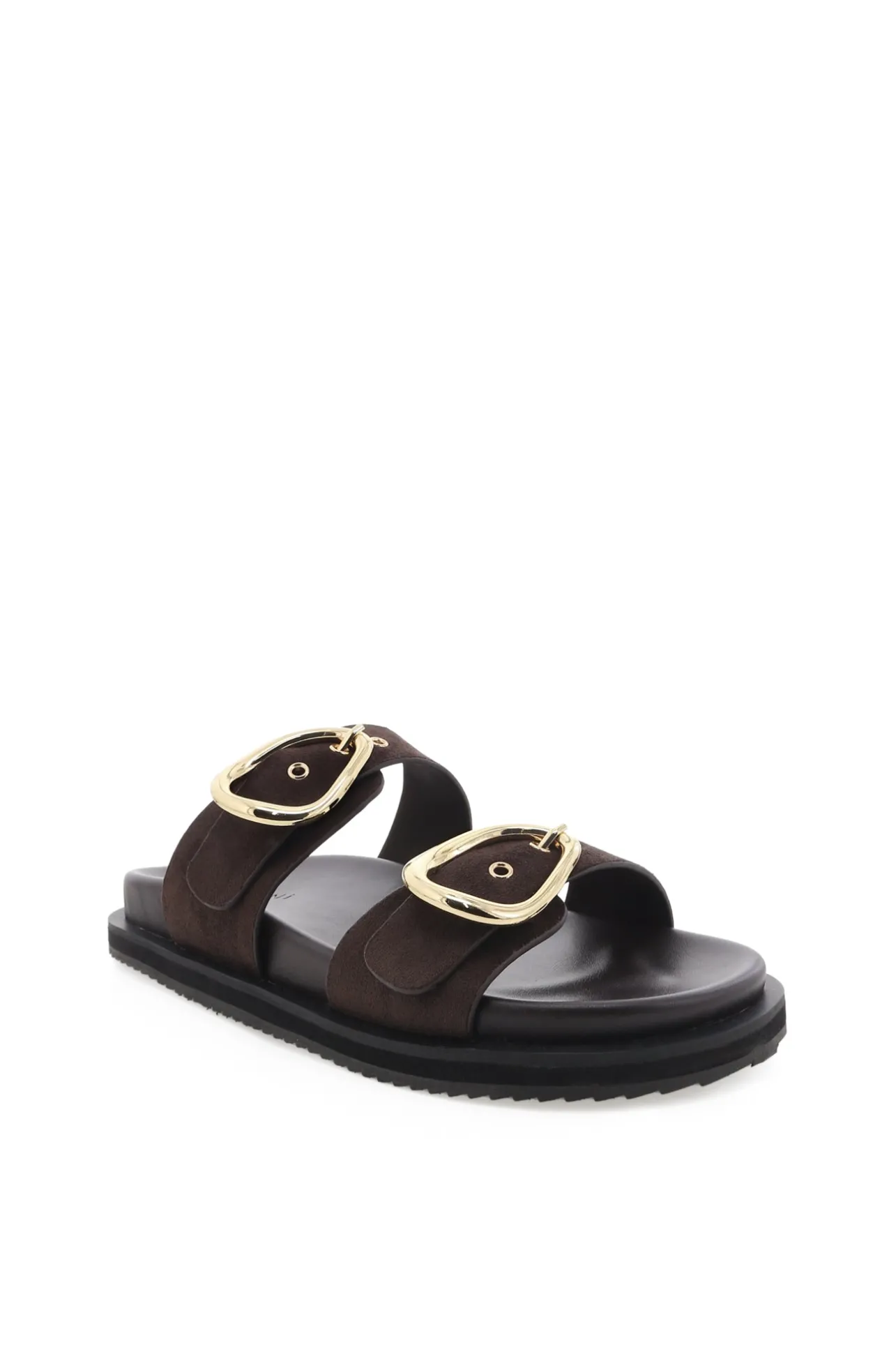 Theresa Slides - Dark Cacao Suede>BILLINI Discount