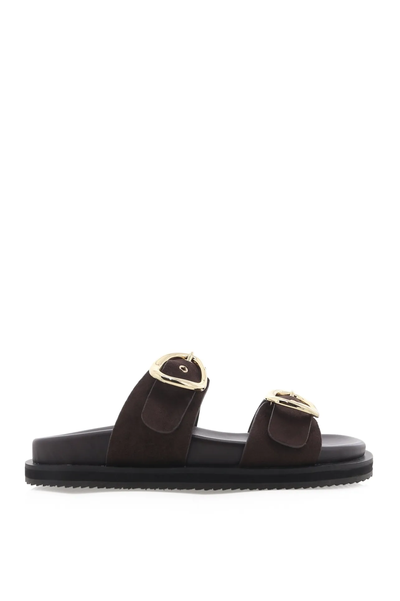 Theresa Slides - Dark Cacao Suede>BILLINI Discount