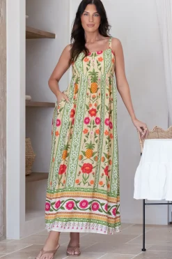 Tiff Maxi Dress - Adjustable Strap Sun Dress in Sunkissed Print>Salty Crush Best