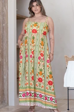 Tiff Maxi Dress - Adjustable Strap Sun Dress in Sunkissed Print><noscript><img width=