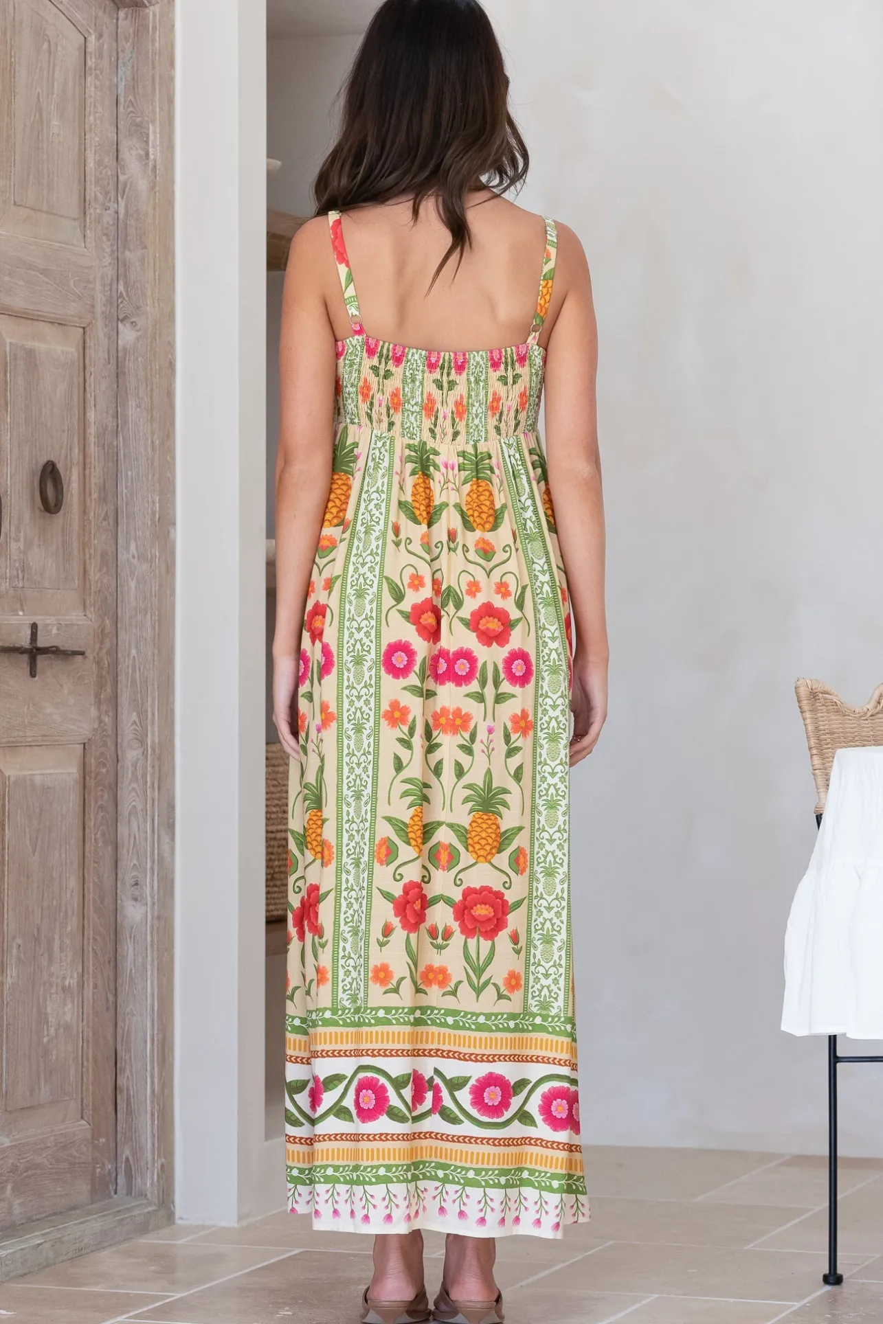 Tiff Maxi Dress - Adjustable Strap Sun Dress in Sunkissed Print>Salty Crush Best