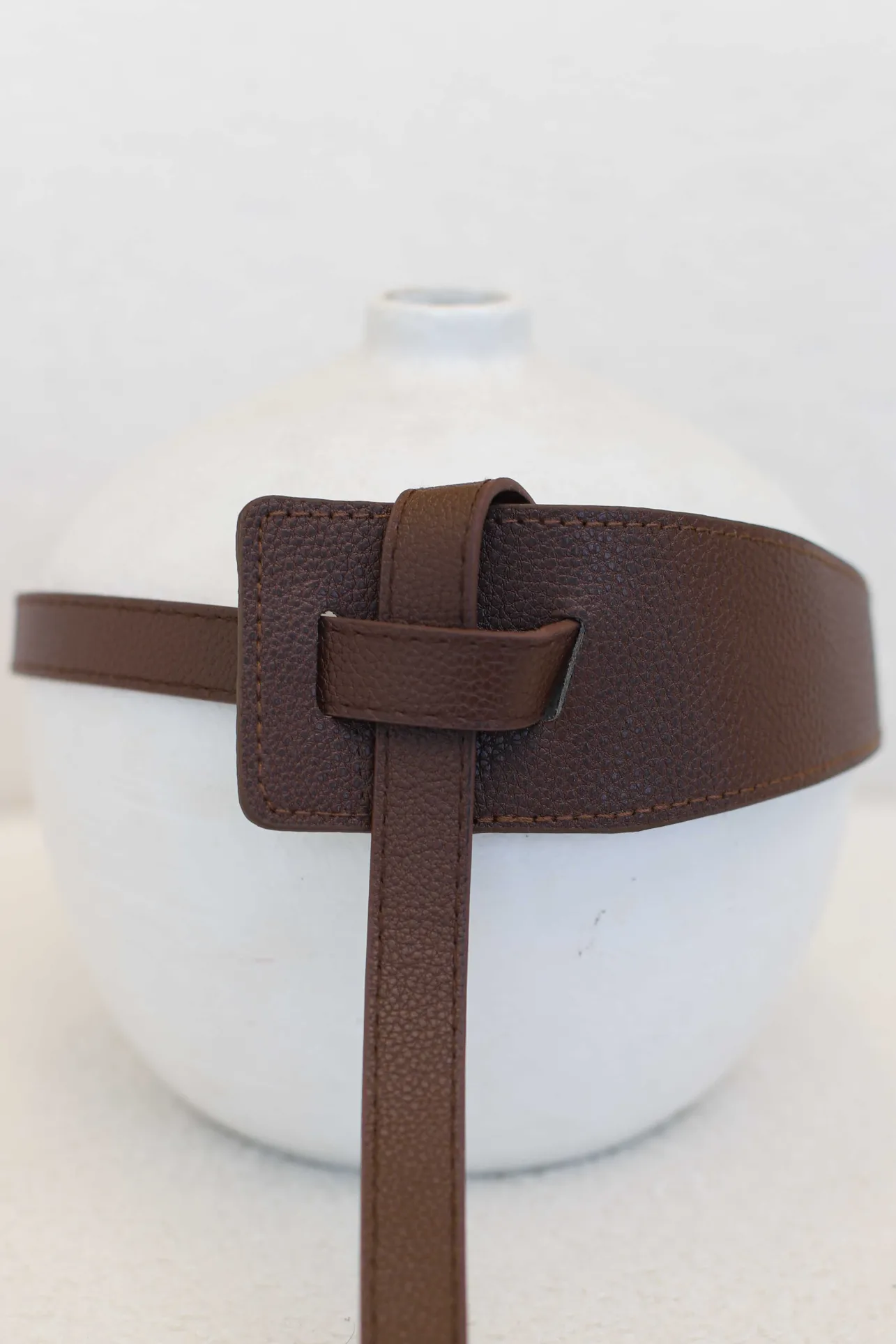 Vance Contemporary Adjustable Belt - Coffee>Salty Crush Online
