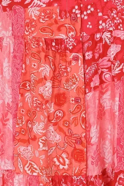 Wilma Mini Dress - Bermuda Collar Button Down Cape Sleeve Dress in Ita Print Pink><noscript><img width=