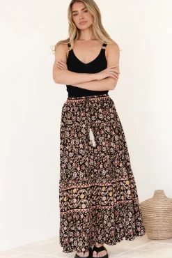 Zia Maxi Skirt - High Waisted Skirt with Front Splits in Amirah Print><noscript><img width=